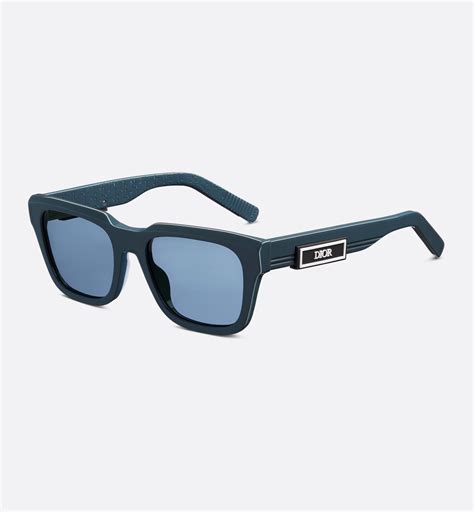 DiorB23 S1I Blue Rectangular Sunglasses 